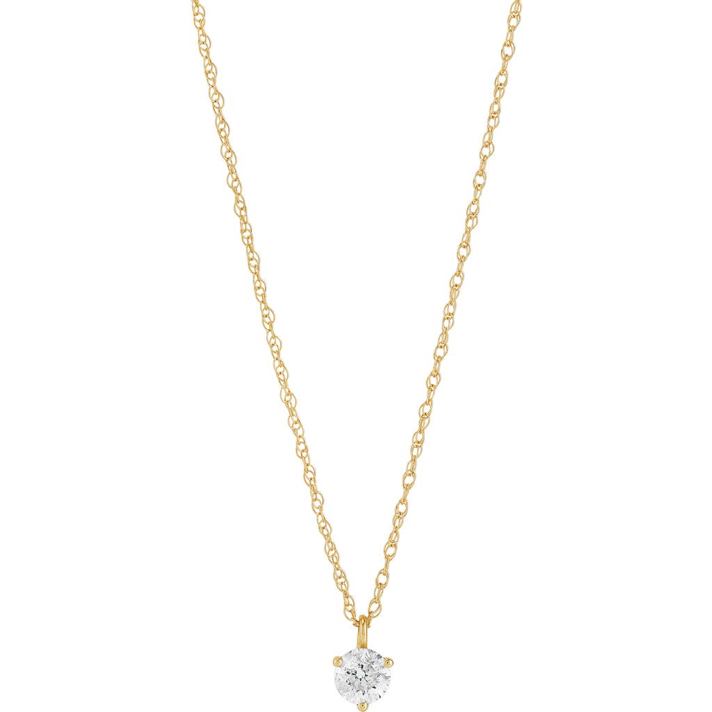 Frankie & Zoe Diamond Solitaire Necklace In Gold