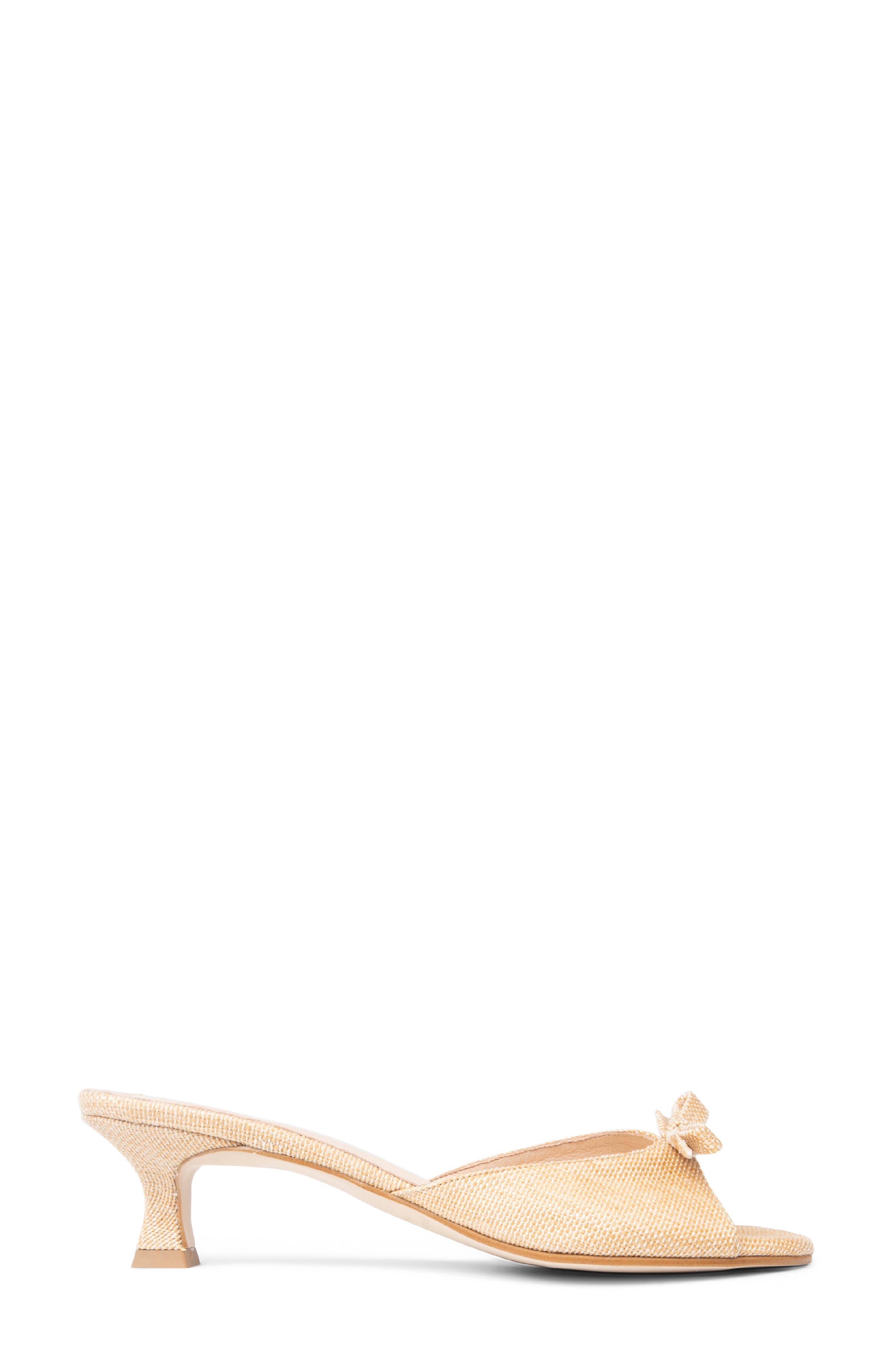 patricia green Bettye Kitten Heel Slide Sandal, Alternate, color, Natural Raffia