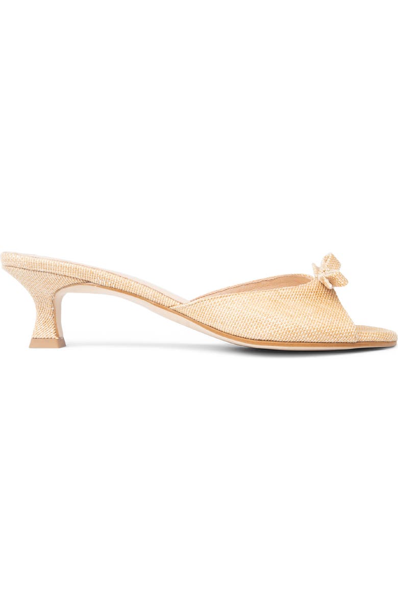 patricia green Bettye Kitten Heel Slide Sandal, Alternate, color, Natural Raffia
