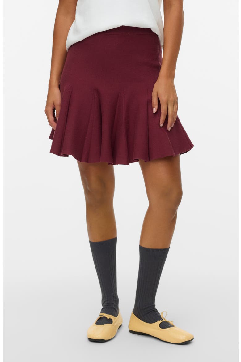 Kristin Flounce Miniskirt, Main, color, SYRAH
