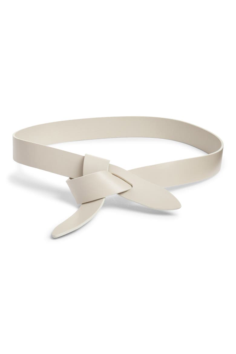Lecce Leather Belt (Nordstrom Exclusive), Main, color, ECRU