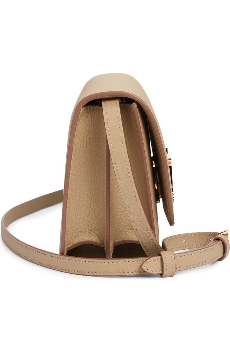 Burberry Small TB Monogram Topstitch Grainy Leather Shoulder Bag, Alternate, color,