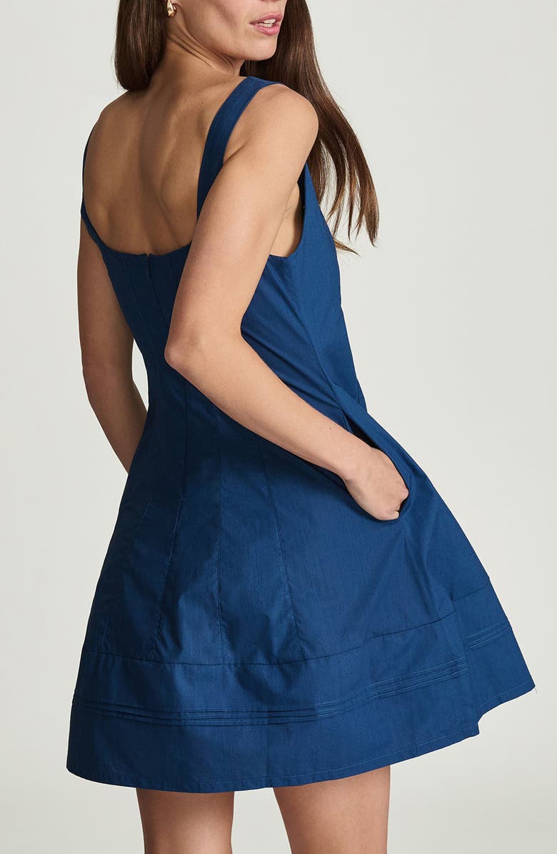 Mavi Jeans Peony Fit & Flare Minidress, Alternate, color, Navy Peony