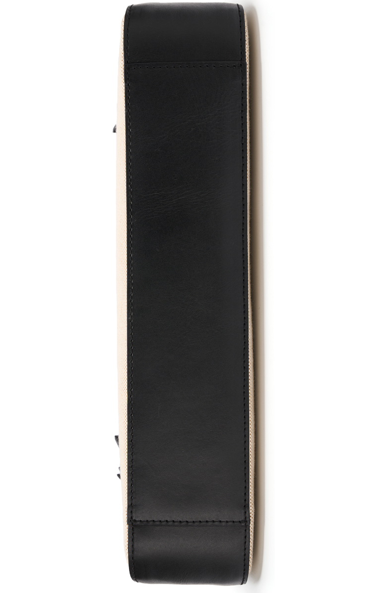 JURGI MANO Canvas and Leather Shoulder Bag, Alternate, color, Beige/Black