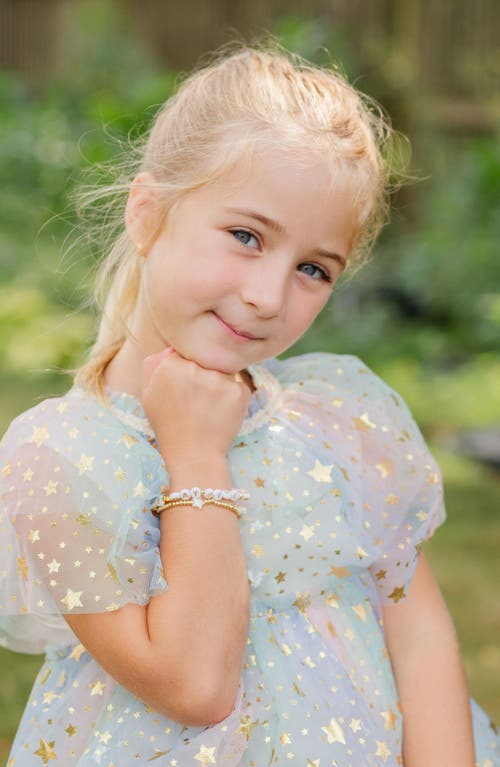 Bits & Bows Birthday Girl Beaded Bracelet In Pink