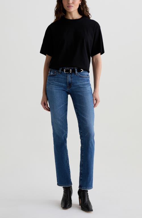Ag Sandra Low Rise Straight Jeans In 15 Years Prue In Blue