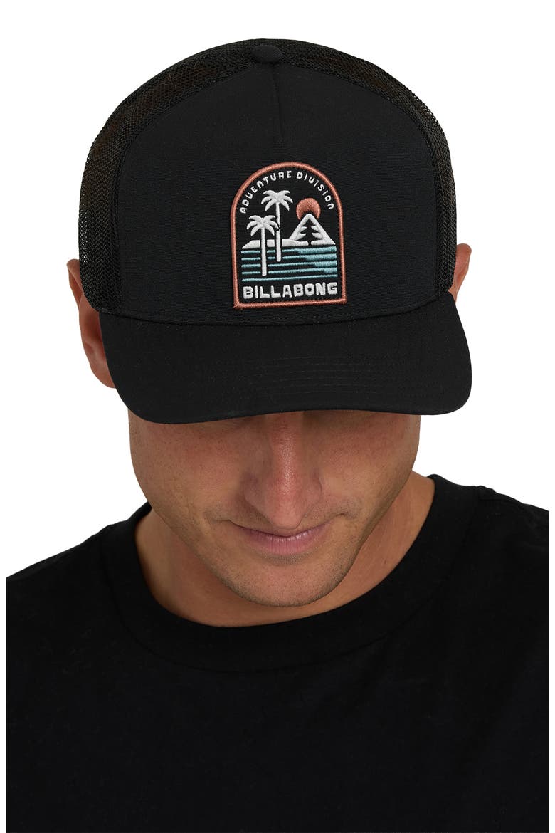 Adiv Logo Patch Trucker Hat, Alternate, color, BLACK