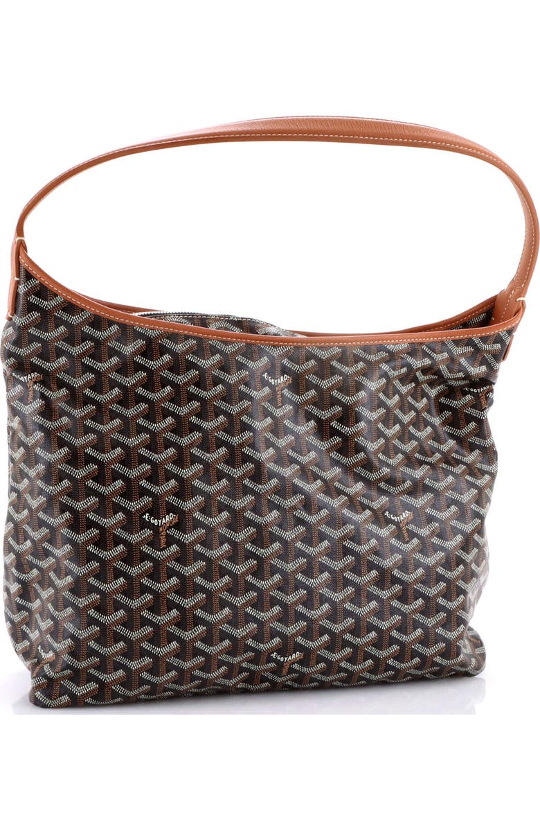 Pre-Owned Goyard Boheme Hobo Coated Canvas, Alternate, color, Brown