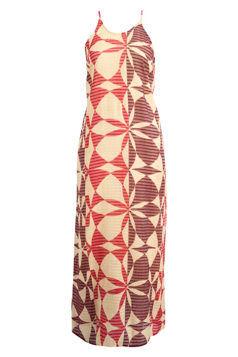 Floral Maxi Slipdress, Alternate, color, RED