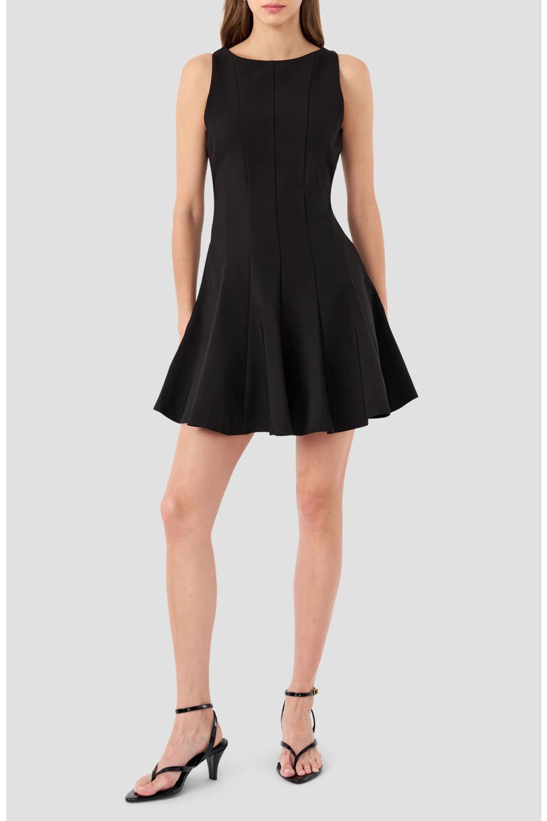 Skater Dress, Main, color, BLACK