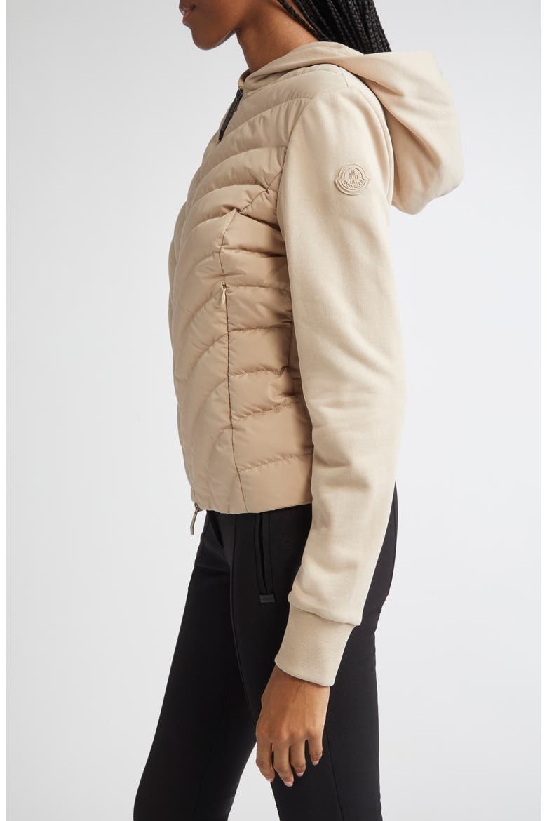Mixed Media Down Jacket, Alternate, color, BEIGE SAND