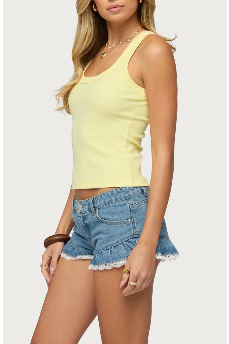 Harlowe Racerback Rib Tank, Alternate, color, YELLOW