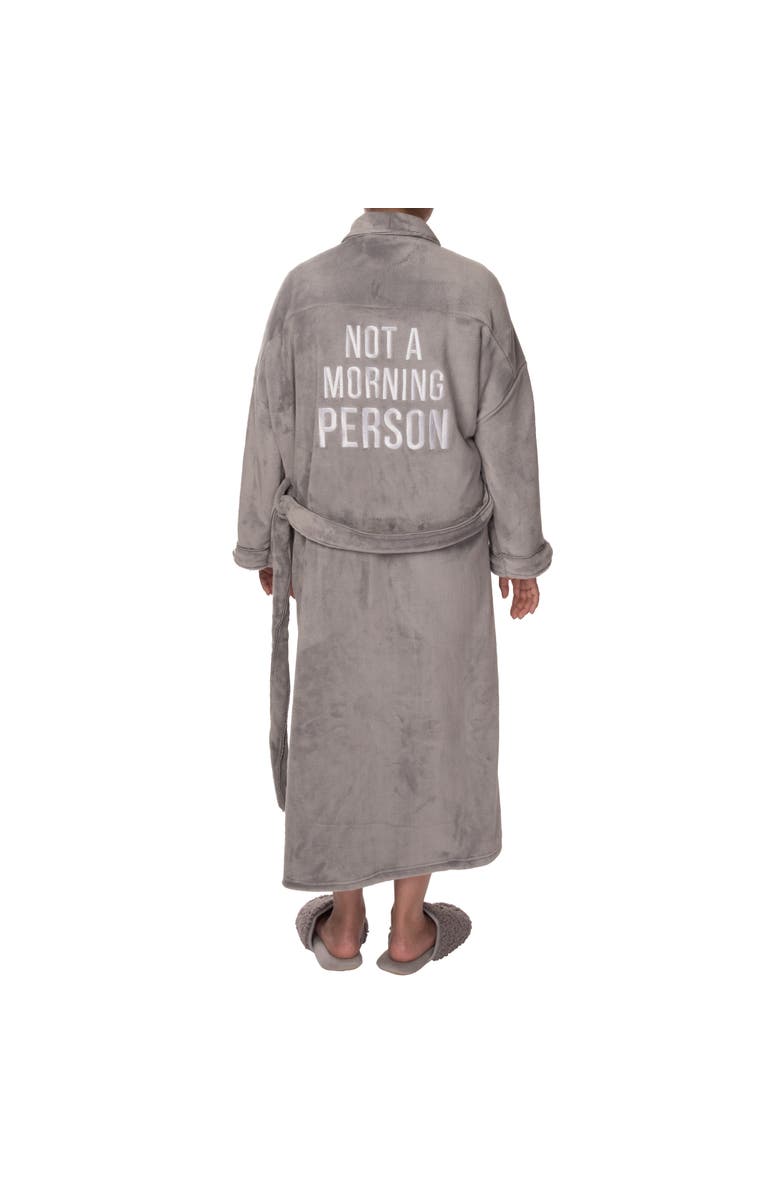 Totalee Gift Not A Morning Person Robe Small/Medium Grey, Main, color, Grey