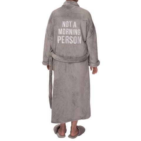 Not A Morning Person Robe Small/Medium Grey