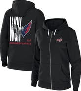 WEAR by Erin Andrews Women's WEAR by Erin Andrews Black Washington Capitals Sponge Fleece Full-Zip Hoodie