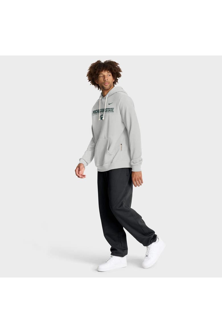 Men's Nike Gray Michigan State Spartans 2025 Sideline Standard Issue Dri-FIT Hoodie, Alternate, color, Gray