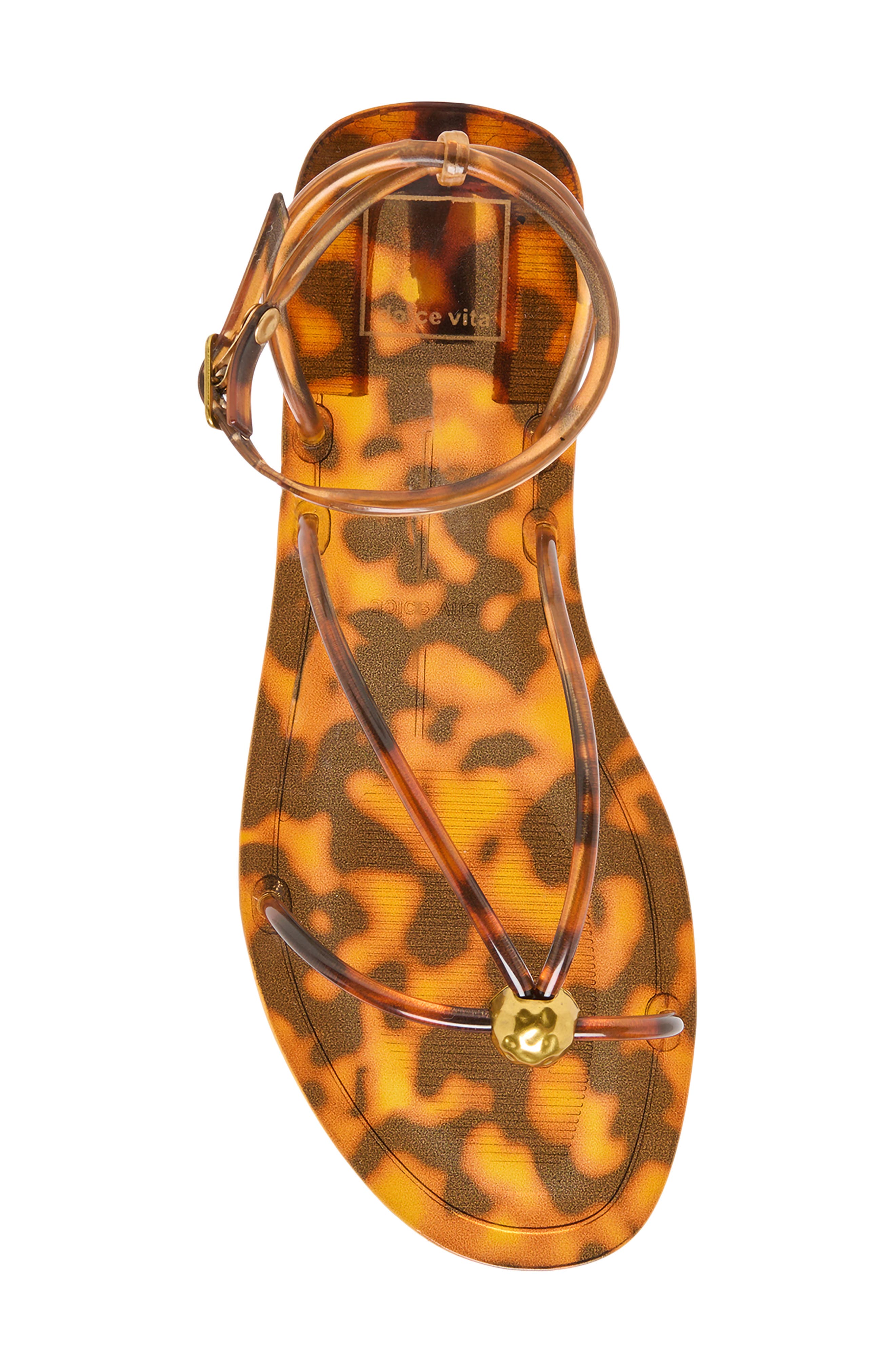 Kenley Ankle Strap Jelly Sandal, Alternate, color, TORTOISE JELLY