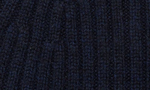 Hickey Freeman Merino Wool Rib Knit Beanie In Black