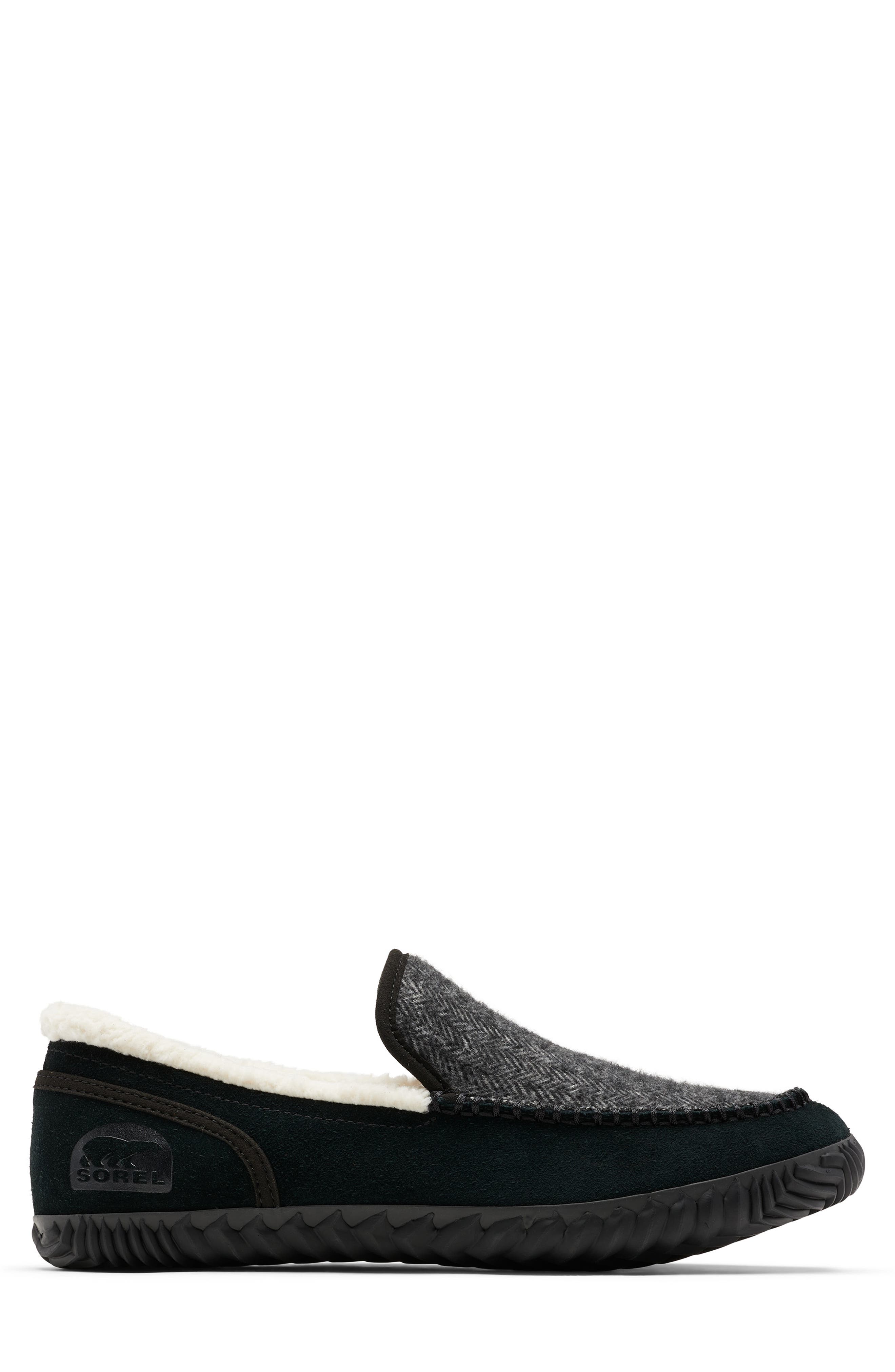 Dude MOC™ Faux Fur Lined Slipper, Alternate, color, GRILL/ BLACK