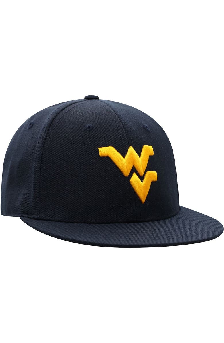 TOP OF THE WORLD Men's Top of the World Navy West Virginia Mountaineers Team Color Fitted Hat, Alternate, color, Navy