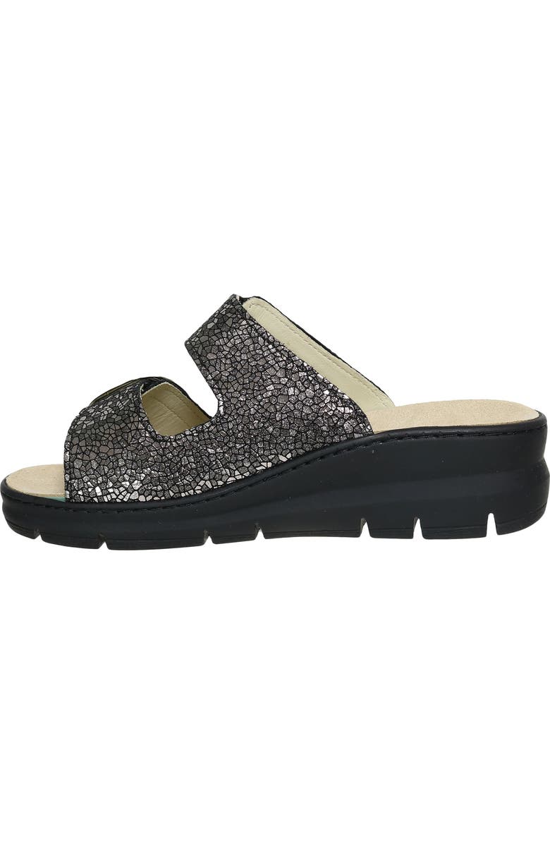 David Tate Mosaic Wedge Sandal, Alternate, color, Black