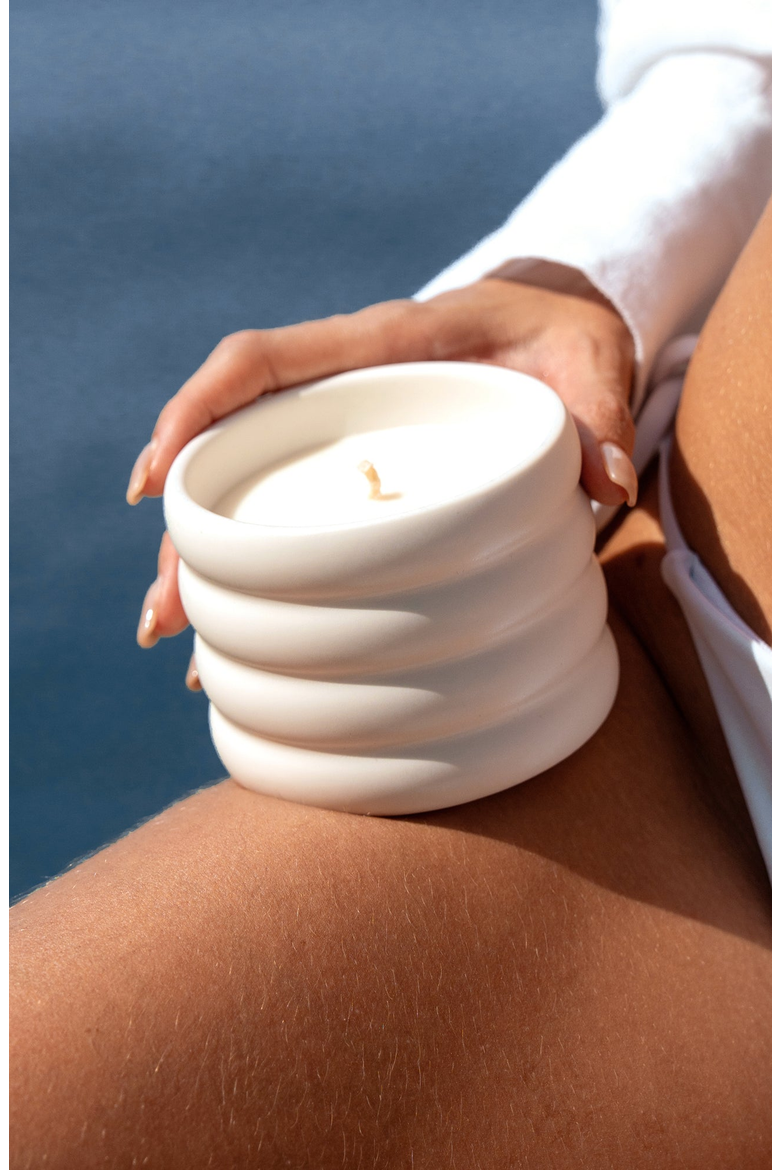 Ceramic Candle, Alternate, color, Salted Rivage