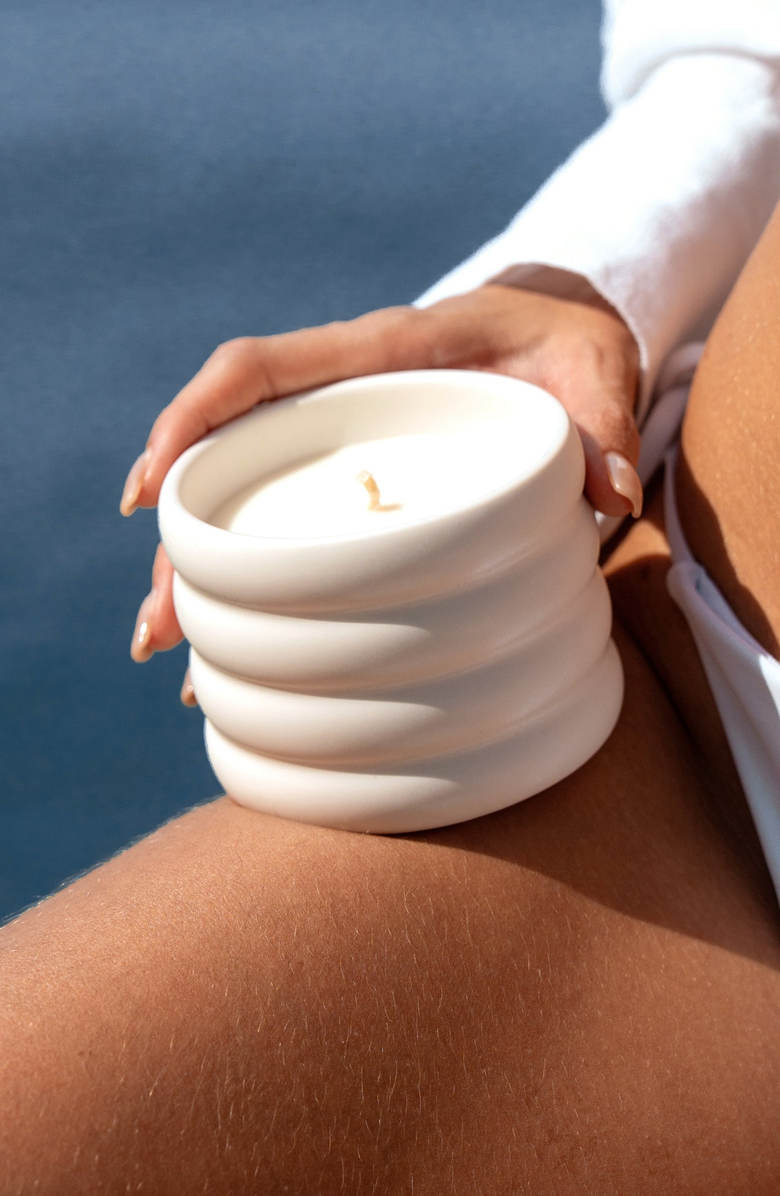 Italic Ceramic Candle, Alternate, color, Salted Rivage