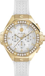 PHILIPP PLEIN Royal Chronograph Silicone Strap Watch, 42mm