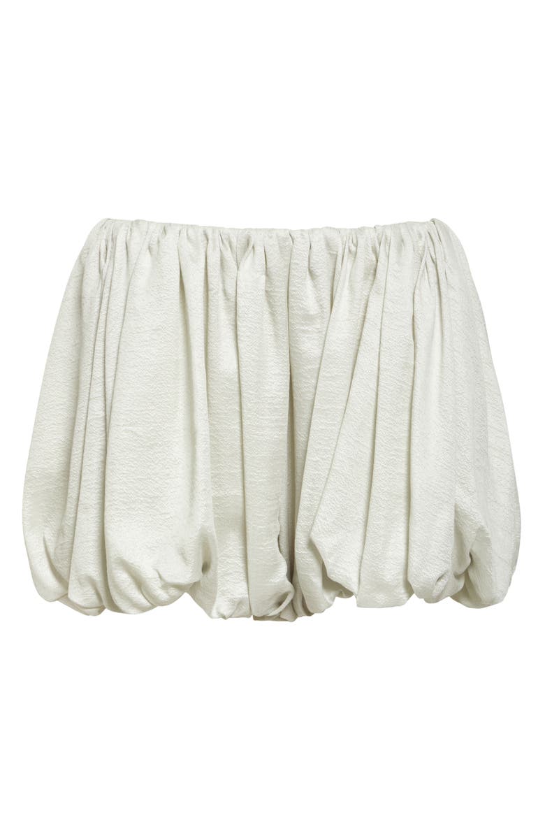 Chloé Flowy Bubble Silk & Wool Shorts, Alternate, color, Clear Green