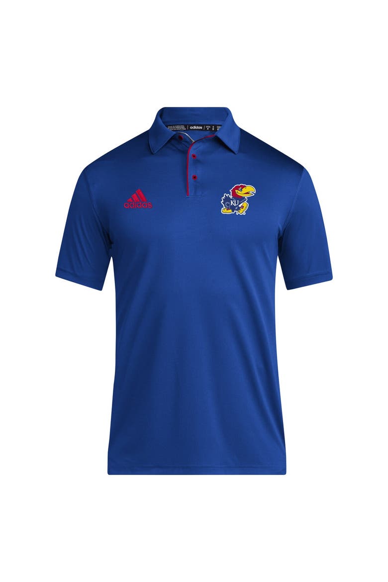 Men's adidas Royal Kansas Jayhawks 2024 Coaches AEROREADY Polo, Alternate, color, Royal