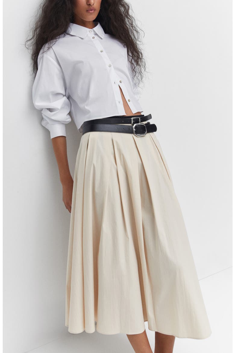 Crop Poplin Shirt, Alternate, color, WHITE