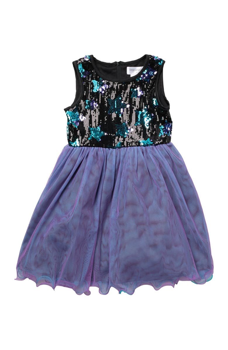 Little Angels Flip Sequin Star Dress, Main, color, 