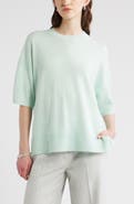 Nordstrom Relaxed Short Sleeve Cashmere Sweater