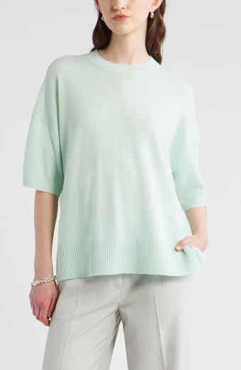 Nordstrom Relaxed Short Sleeve Cashmere Sweater
