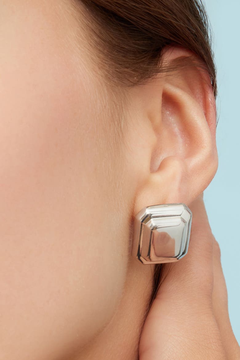 Sterling Silver Cufflink Button Studs, Alternate, color, Silver