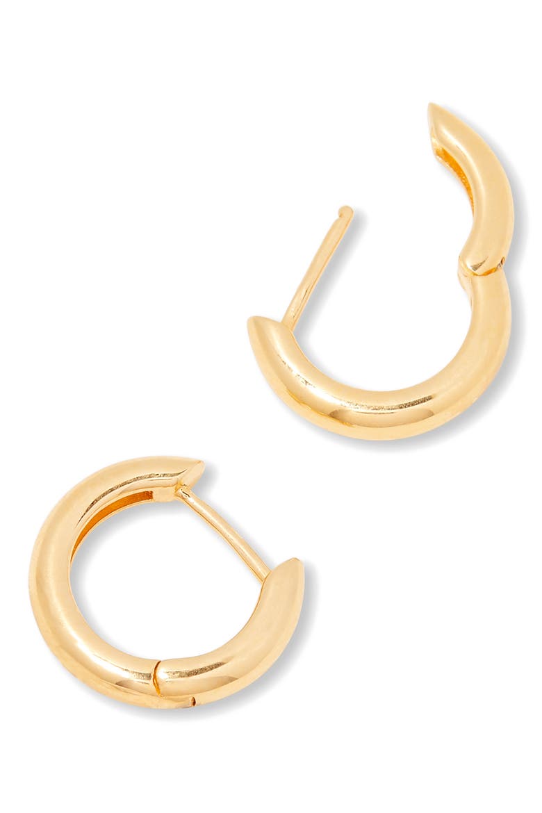 Livia Huggie Hoop Earrings, Main, color, GOLD