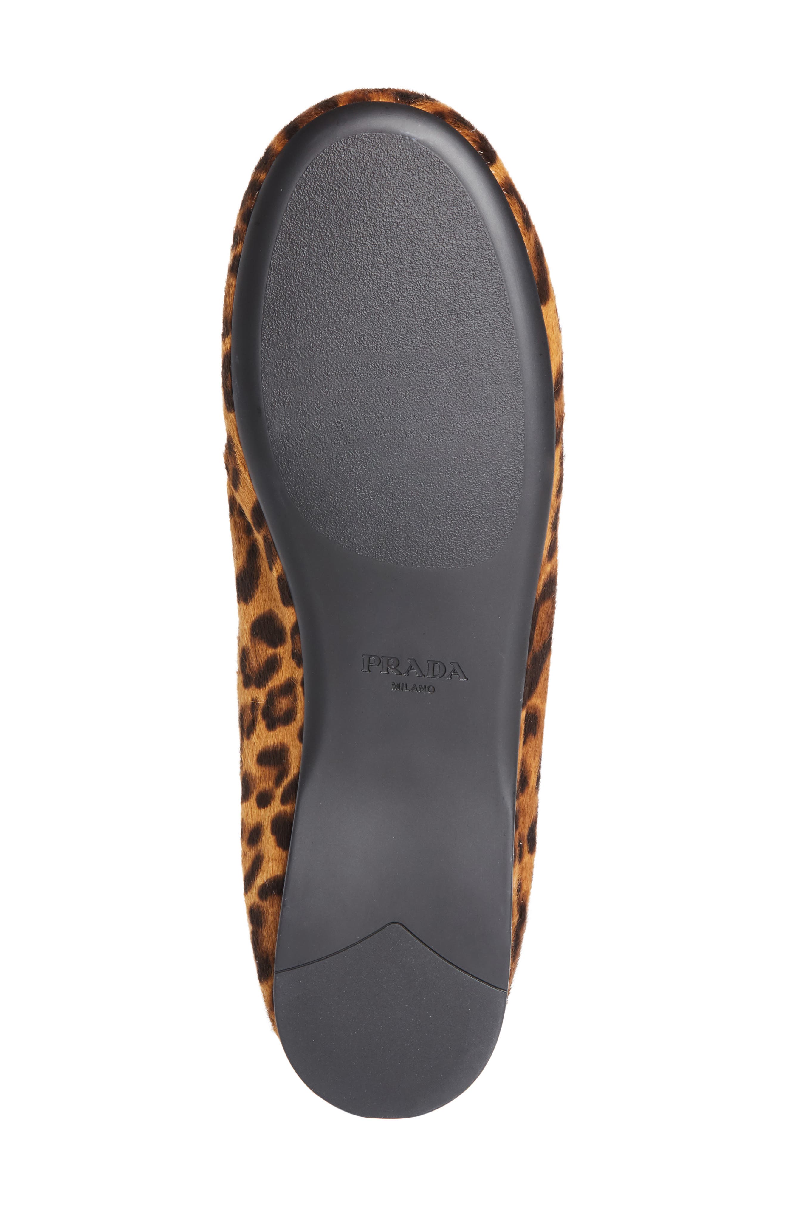 Prada Double Strap Genuine Calf Hair Mary Jane Flat, Alternate, color, Miele