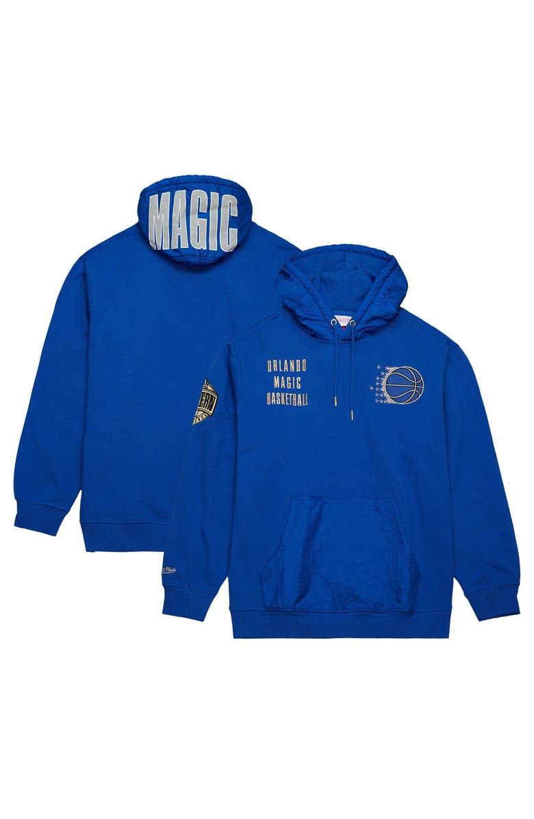 Mitchell & Ness Men's Mitchell & Ness Blue Orlando Magic Team OG 2.0 Vintage Logo Fleece Pullover Hoodie, Alternate, color, Blue