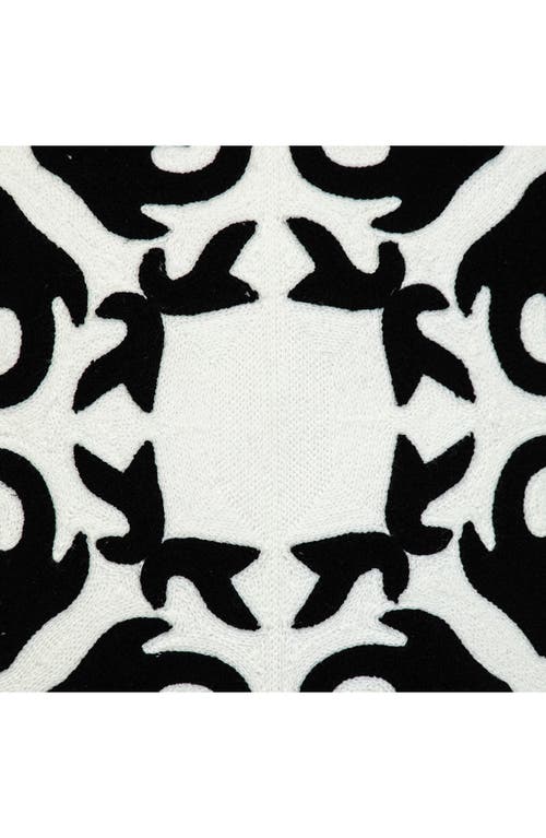 Parkland Collection Ceti Embroidered Throw Pillow In Black