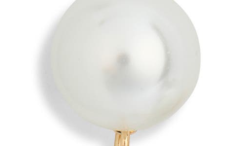 Nordstrom Rack Faux Pearl Linear Drop Earrings In Gold
