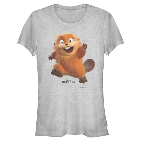 Junior's Hoppers Happy Mabel Jump  Graphic T-Shirt