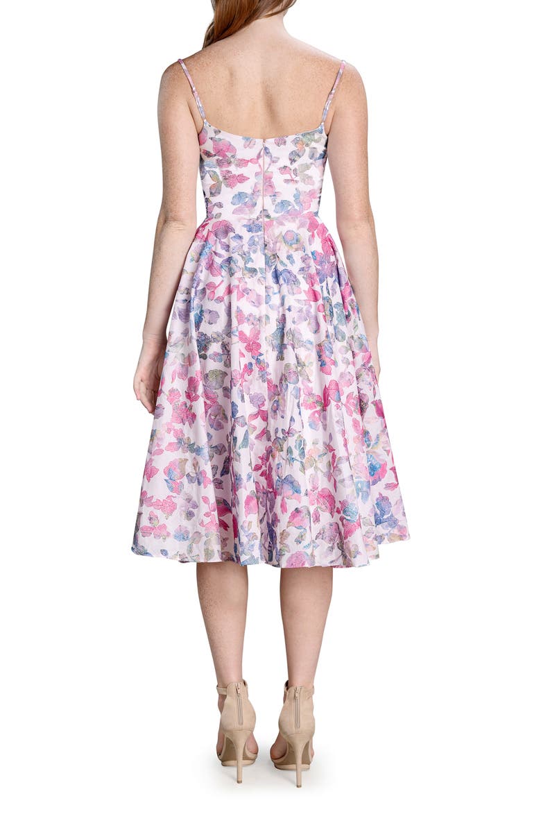 Dress the Population Meadow Floral Fit & Flare Cotton Dress, Alternate, color, 
