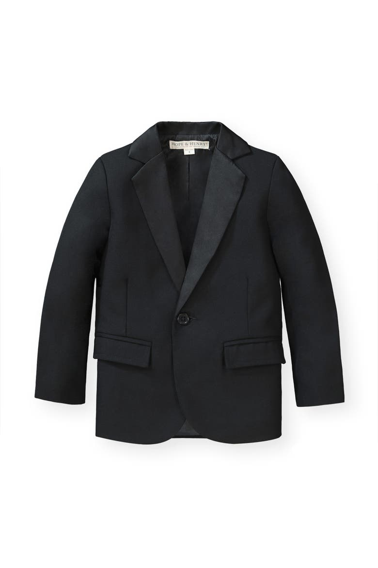 Baby Boys' Tuxedo Jacket, Infant, Main, color, Black