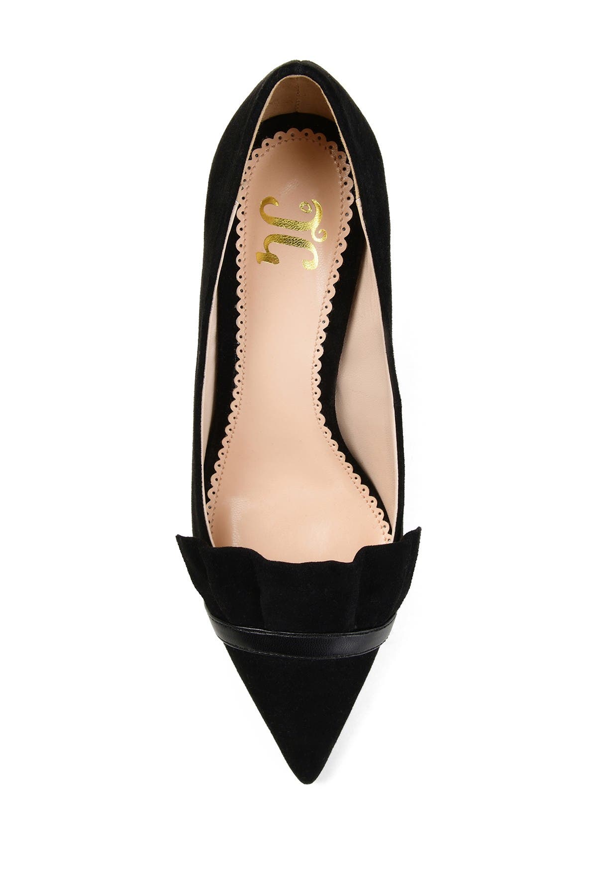 Journee Collection JOURNEE Marek Ruffle Pump, Alternate, color, Black
