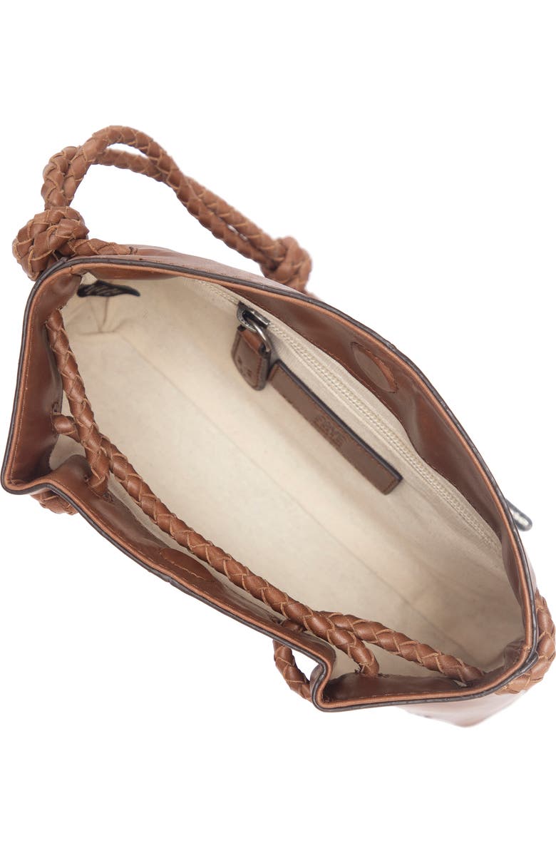 Frye Caroline Leather Wristlet Clutch, Alternate, color, Cognac