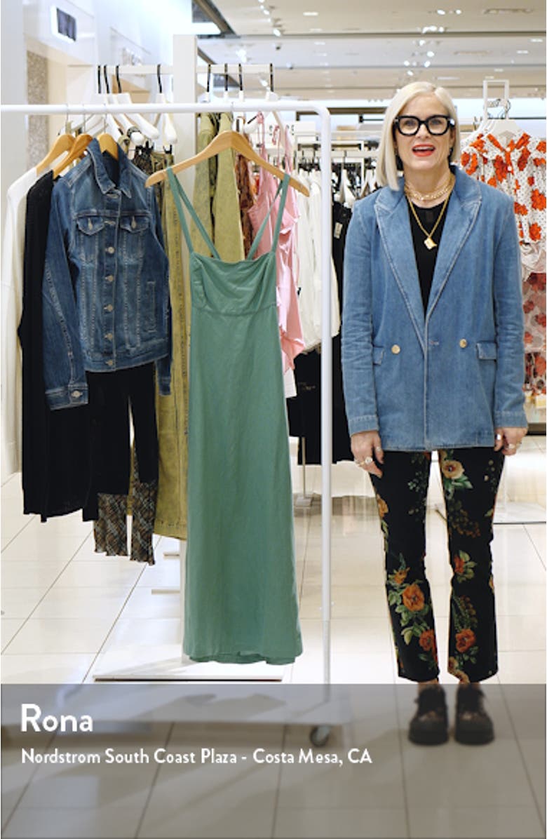 Tie Back Cami Linen Blend Midi Dress, sales video thumbnail