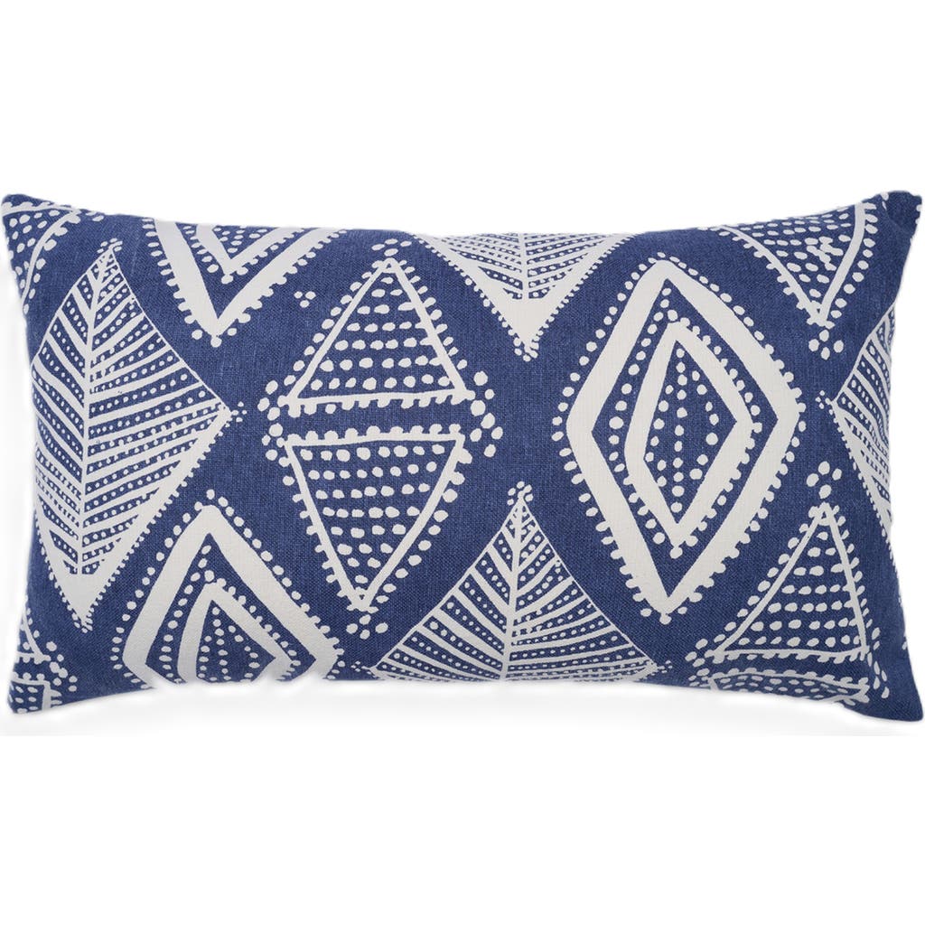 Naki & Ssam Artisan Mirage Intricate Arabesque Pattern Lumbar Pillow Cover In Blue