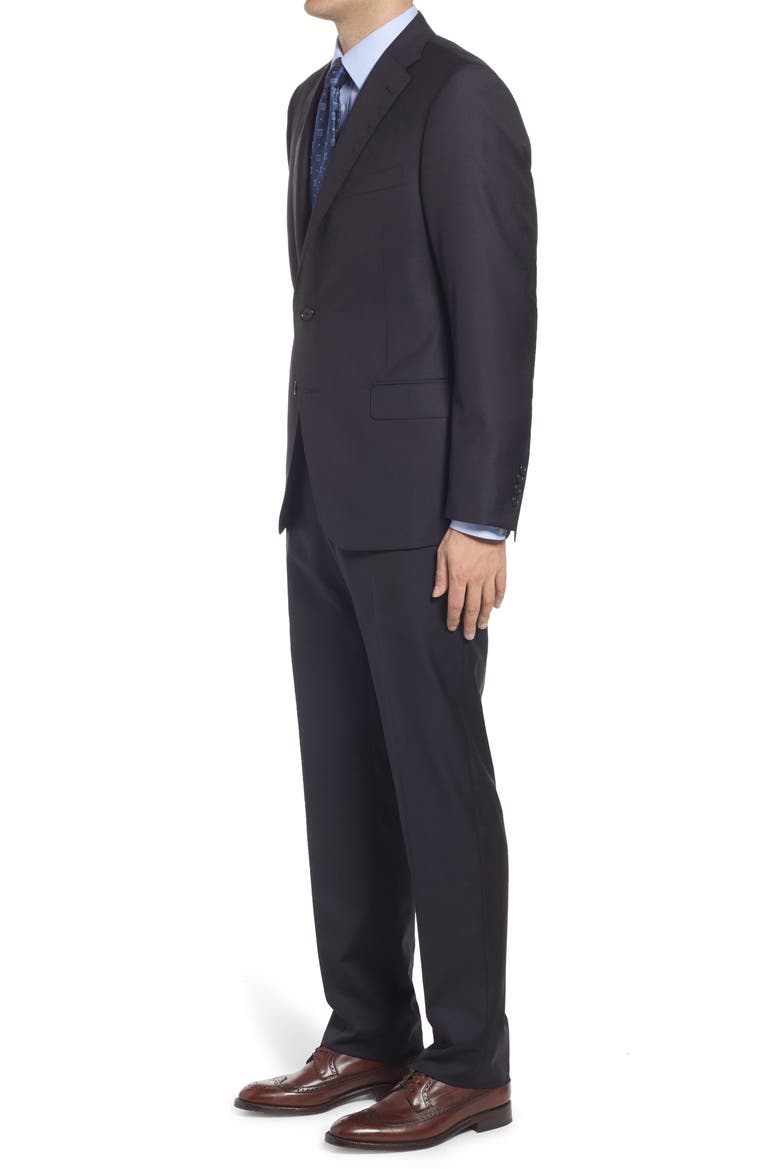 Infinity Classic Fit Solid Wool Suit, Alternate, color, NAVY