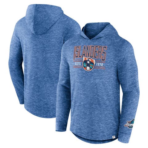 Men's Fanatics  Heather Royal New York Islanders Slub Pullover Hoodie