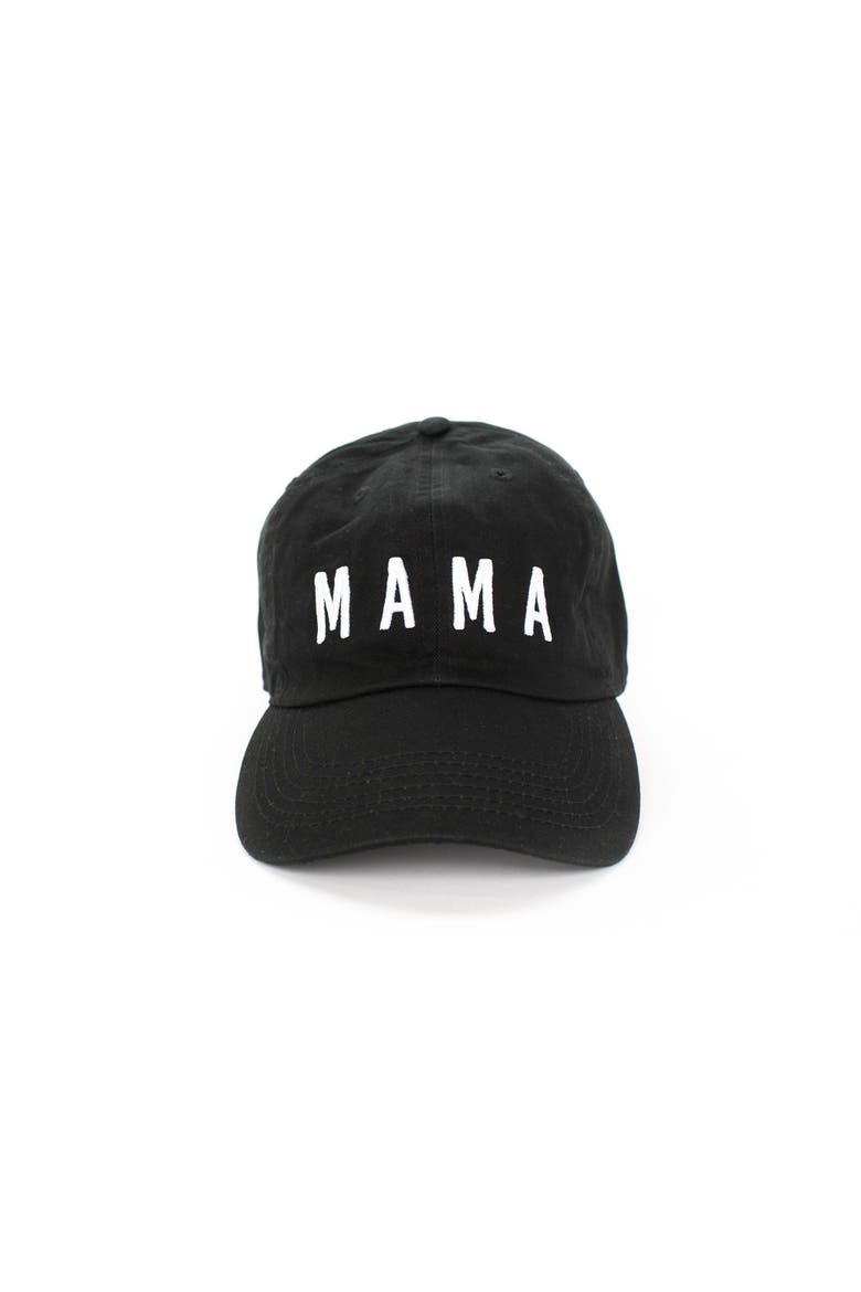 Mama Baseball Hat, Main, color, Black